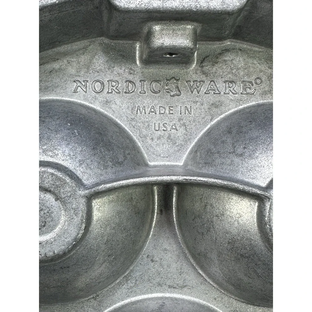 2 NORDIC WARE Ebelskiver Filled Pancake Pan 7 Cavities Spherical